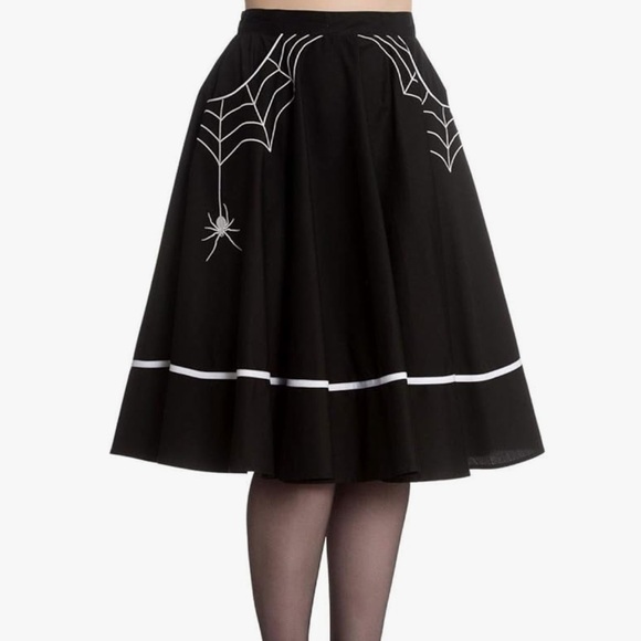Hell Bunny Spiderweb Skirt - Picture 1 of 3